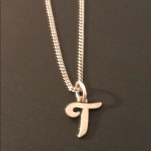 James Avery Letter T Charm Necklace 